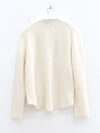 SWAYING 25 Autumn and Winter Lapel Twisted Cashmere Blend Cardigan SW-SW25AW1T33C1S2-BAI White